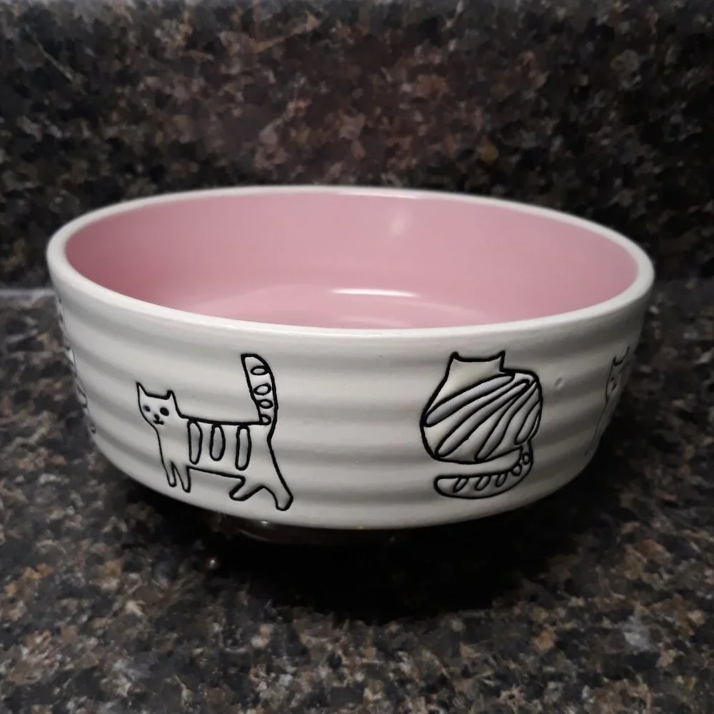 Super cute kitty cat ceramic bowl